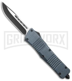 SDS Ultro Sim. Carbon Fiber OTF Auto Knife - Two Tone Drop Point