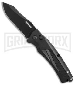 Schrade SC90 Black Aluminum Automatic Knife - Black Plain