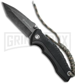 Smith & Wesson Black G-10 Tanto Folding Knife - Black SW Plain