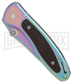 Smith & Wesson Rainbow Reflection Folding Knife - Spectrum Plain -Grindworx Shop Smith Wesson Reflection rainbow spectrum BHQ 75354 er spine large