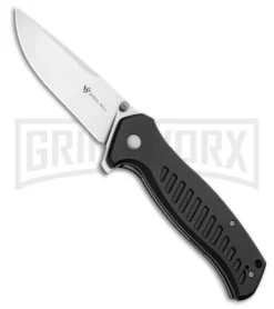 Steel Will Large Barghest Black G-10 Liner Lock Knife - Satin Plain
