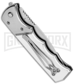 Super Knife Dingo Black Marble Acrylic Automatic Knife - Satin Serr 6 Super Knife Dingo Black Marble Acrylic Automatic Knife - Satin Serr -Grindworx Shop Super Knife Dingo Black Marble Acrylic Auto Satin Serr GA623SLMBK GX 33496 jr side large