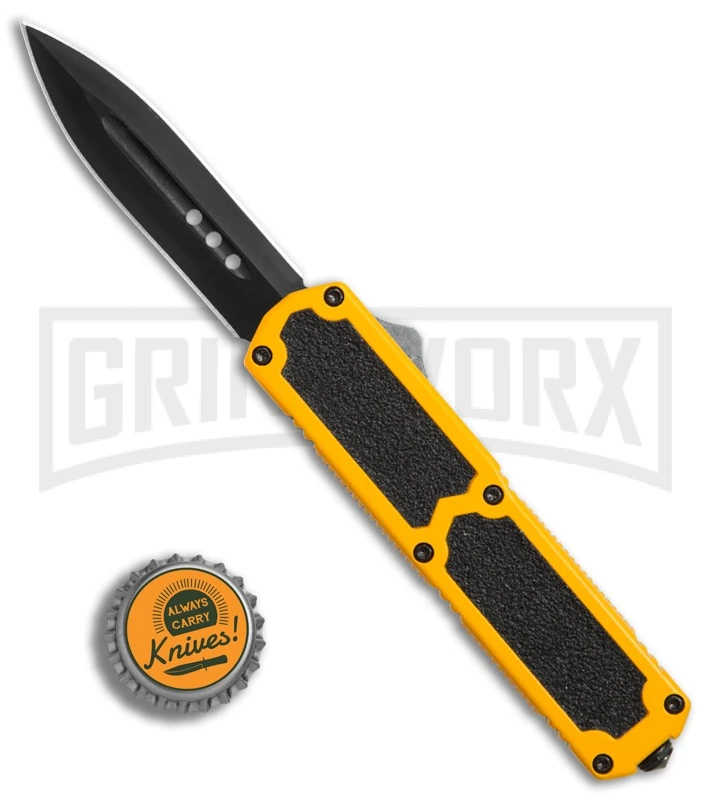 Titan Yellow D/A OTF Automatic Knife - Dagger Black 4 Titan Yellow D/A OTF Automatic Knife - Dagger Black - Image 4