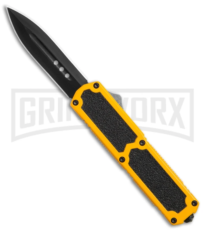 Titan Yellow D/A OTF Automatic Knife - Dagger Black 1 Titan Yellow D/A OTF Automatic Knife - Dagger Black