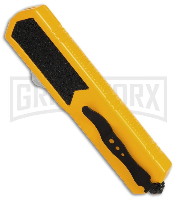 Titan Yellow D/A OTF Automatic Knife - Dagger Black 2 Titan Yellow D/A OTF Automatic Knife - Dagger Black - Image 2