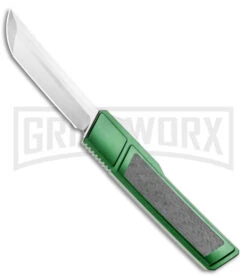 No Limit Knives Vespa Ripper Green/ CF Inlay OTF Japanese Tanto Knife - Satin