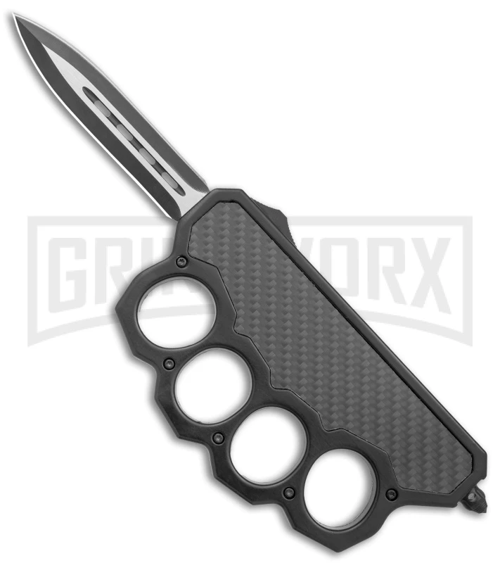 What The Knuck Knuckle Dagger D/A OTF Automatic Carbon Fiber -Two Tone Dagger 1 What The Knuck Knuckle Dagger D/A OTF Automatic Carbon Fiber -Two Tone Dagger