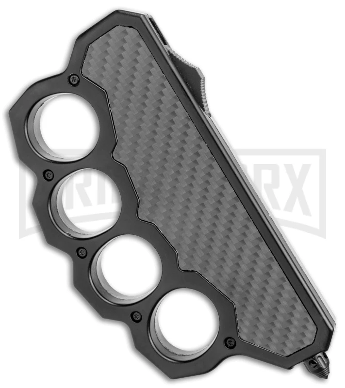 What The Knuck Knuckle Dagger D/A OTF Automatic Carbon Fiber -Two Tone Dagger 2 What The Knuck Knuckle Dagger D/A OTF Automatic Carbon Fiber -Two Tone Dagger - Image 2