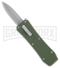 Mini D/A OTF Lighter OD Green Automatic Knife - Refillable Butane