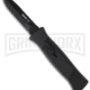 AKC 777 Blackfinger Tactical Black OTF Automatic Knife - Dagger Black Plain