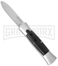 AKC 007 Concord White/Black OTF Automatic Knife - Satin Flat