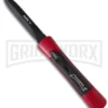 AKC Concord Red/Black OTF Automatic Knife - Dagger Black Plain