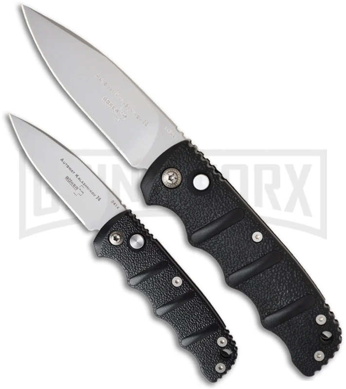 Boker Mini Kalashnikov Black Automatic Knife - Bead Blast Plain 3 Boker Mini Kalashnikov Black Automatic Knife - Bead Blast Plain - Image 3
