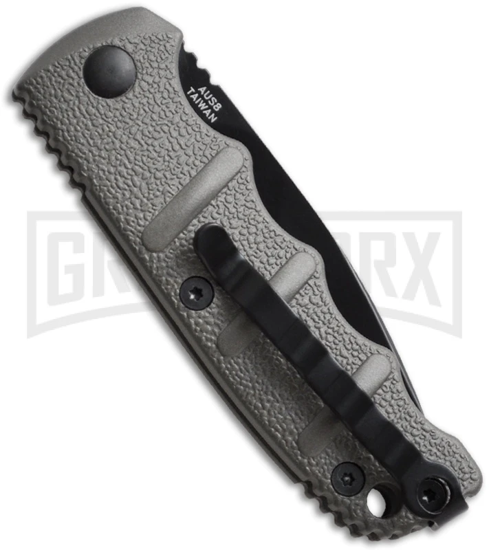 Boker Mini Kalashnikov Gray Automatic Knife - Black Serr 2 Boker Mini Kalashnikov Gray Automatic Knife - Black Serr - Image 2