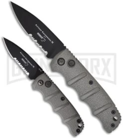 Boker Mini Kalashnikov Gray Automatic Knife - Black Serr 8 Boker Mini Kalashnikov Gray Automatic Knife - Black Serr -Grindworx Shop boker kalashnikov mini 01kals73b size comparison large