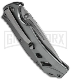Boker Magnum 01LG450 Graymen Folding Knife - Satin Plain 5 Boker Magnum 01LG450 Graymen Folding Knife - Satin Plain -Grindworx Shop boker magnum 01lg450 cm side large