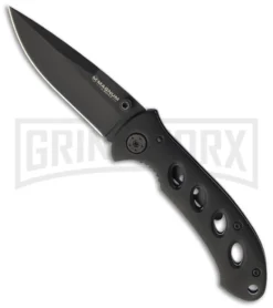 Boker Magnum Shadow Folding Knife - Black Plain