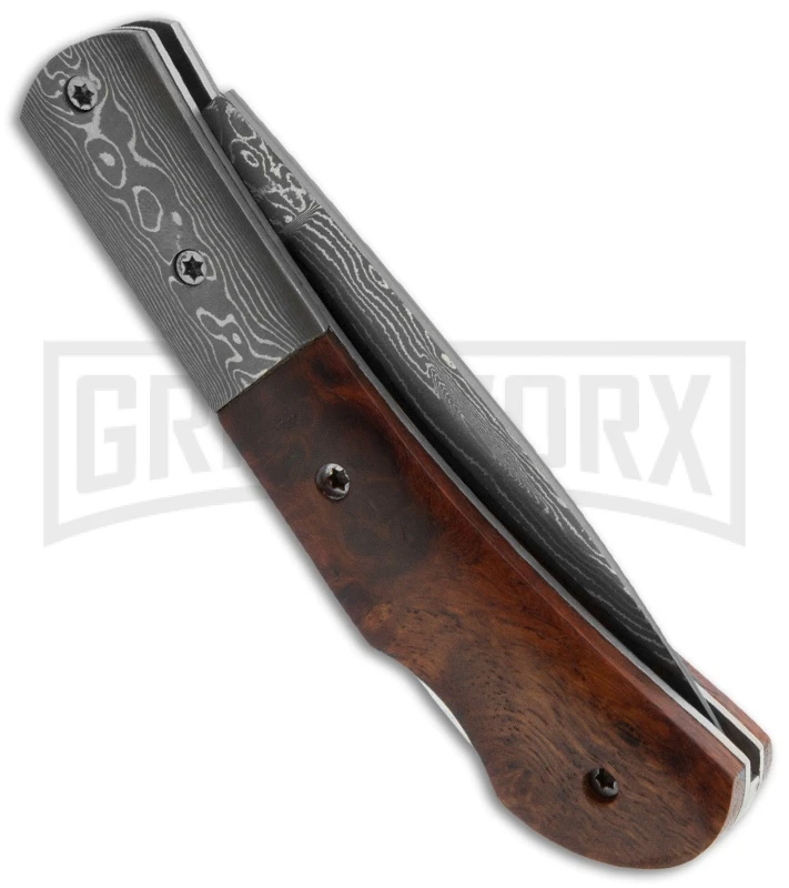 Boker Magnum Quincewood Folding Knife - Damascus Plain 2 Boker Magnum Quincewood Folding Knife - Damascus Plain - Image 2