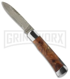 Boker Magnum Rosewood Folding Knife - Damascus Plain