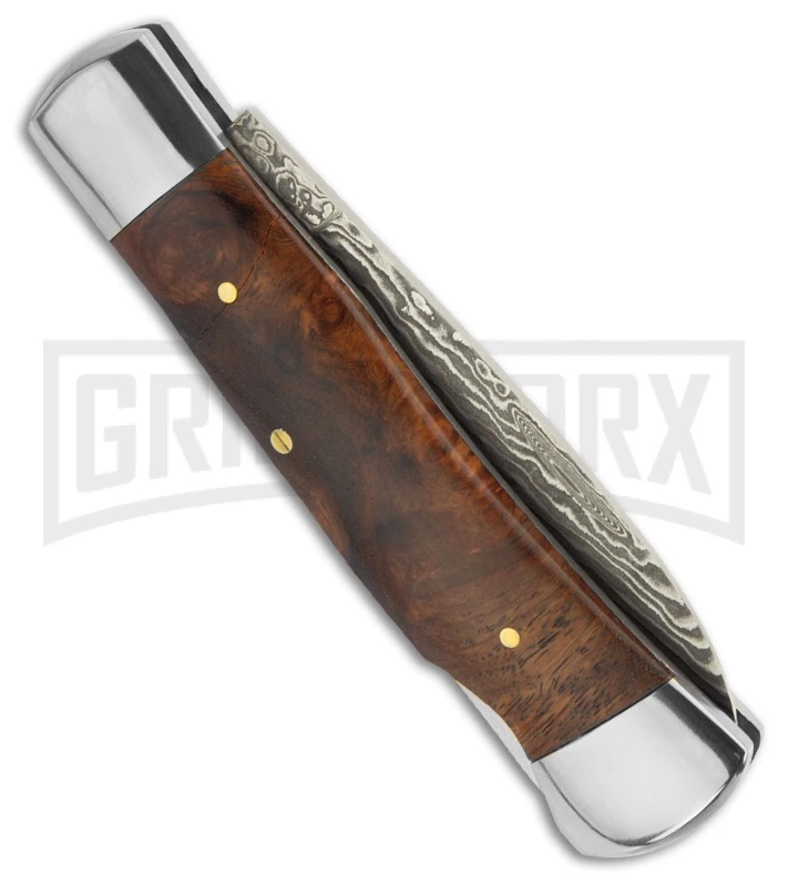 Boker Magnum Rosewood Folding Knife - Damascus Plain 2 Boker Magnum Rosewood Folding Knife - Damascus Plain - Image 2