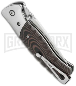 Buck Knives Buck Small Brown Micarta Folding Selkirk Knife - Satin Plain -Grindworx Shop buck selkirk sm 0835brs b 10682 side cm large