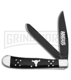 Cattleman's Cutlery Black Angus Trapper Black Delrin Manual Folding Knife
