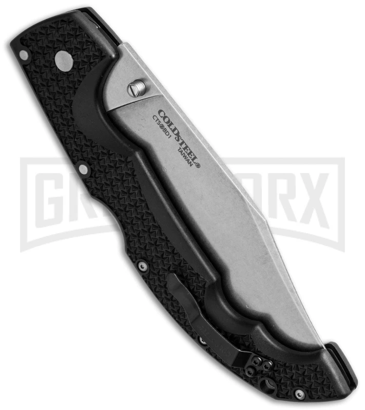 Cold Steel Black Voyager X Large Clip Point Knife - Stonewash Plain 2 Cold Steel Black Voyager X Large Clip Point Knife - Stonewash Plain - Image 2