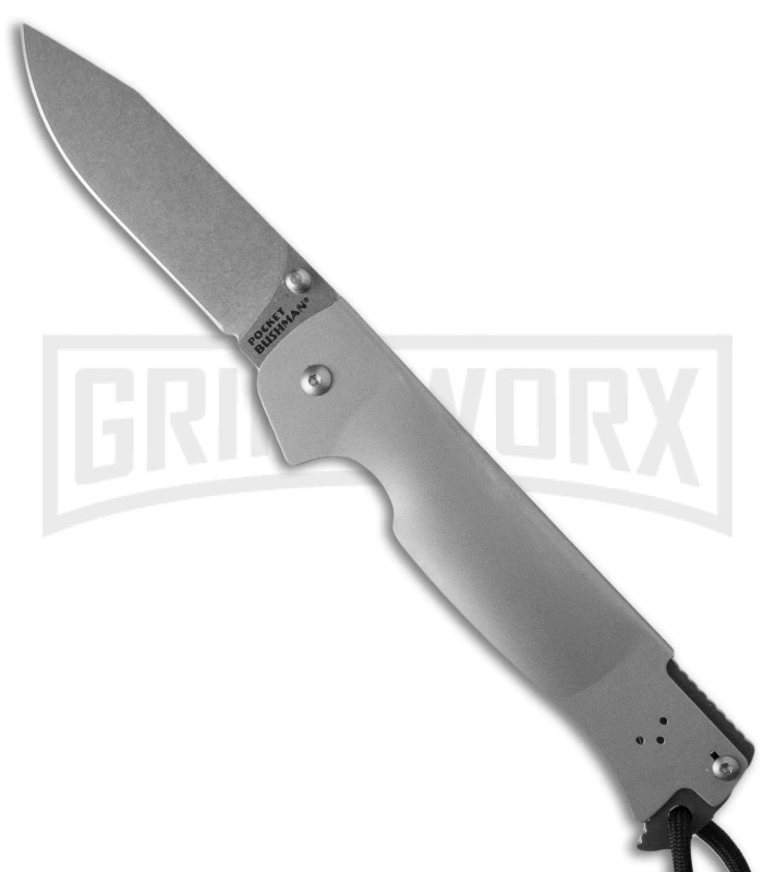 Cold Steel Pocket Bushman Folding Knife - Stonewash Plain 1 Cold Steel Pocket Bushman Folding Knife - Stonewash Plain
