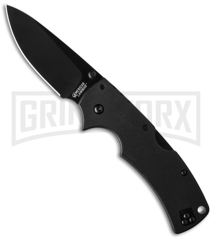 Cold Steel American Lawman Folding Knife - Black Plain 1 Cold Steel American Lawman Folding Knife - Black Plain