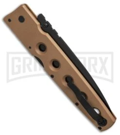 Cold Steel Hold Out I Coyote Tan Folding Knife - Black Plain -Grindworx Shop cold steel hold out 1 tri lock coyote tan G10 11HXVB BHQ 43908 er side large 1