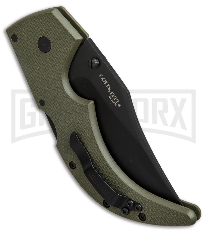 Cold Steel Espada Medium OD Green G-10 Folding Knife - Black Plain 3 Cold Steel Espada Medium OD Green G-10 Folding Knife - Black Plain - Image 3