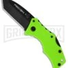 Cold Steel Micro Recon 1 Tanto Green Folding Knife - Black Plain