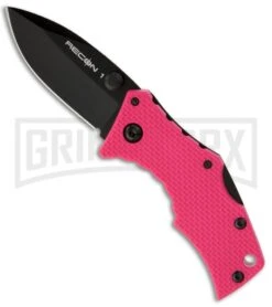 Cold Steel Micro Recon 1 Spear Point Pink Folding Knife - Black Plain