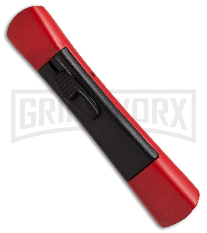 AKC Concord Red/Black OTF Automatic Knife - Flat Grind Black Plain 2 AKC Concord Red/Black OTF Automatic Knife - Flat Grind Black Plain - Image 2