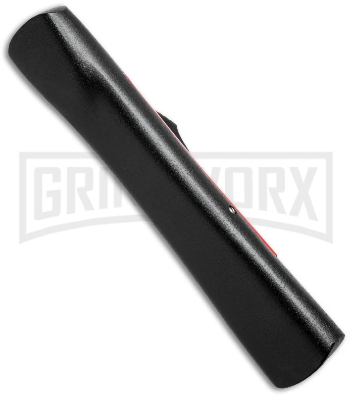 AKC Concord Black/Red OTF Automatic Knife - Dagger Satin Plain 2 AKC Concord Black/Red OTF Automatic Knife - Dagger Satin Plain - Image 2