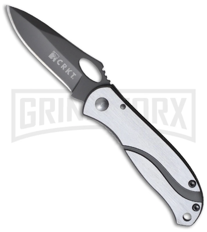 CRKT Small Pazoda 2 Folding Knife - Gray Plain 1 CRKT Small Pazoda 2 Folding Knife - Gray Plain