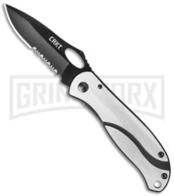 CRKT Pazoda Black Folding Knife - Black Serr