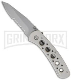 CRKT Mt. Rainier 14K Summit Series Folding Knife - Bead Blast Serr