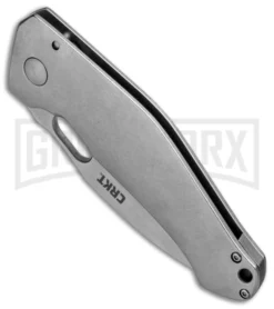 CRKT Burnley Buku Frame Lock Knife - Satin Plain -Grindworx Shop crkt buku 2460 back dl large