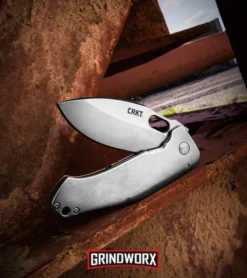 CRKT Burnley Buku Frame Lock Knife - Satin Plain -Grindworx Shop crkt buku 2460 dl 2 large