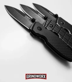 CRKT Squid Folding Knife - Black Stonewash Plain 5 CRKT Squid Folding Knife - Black Stonewash Plain -Grindworx Shop crkt burnley squid cf grid bsw white dl large