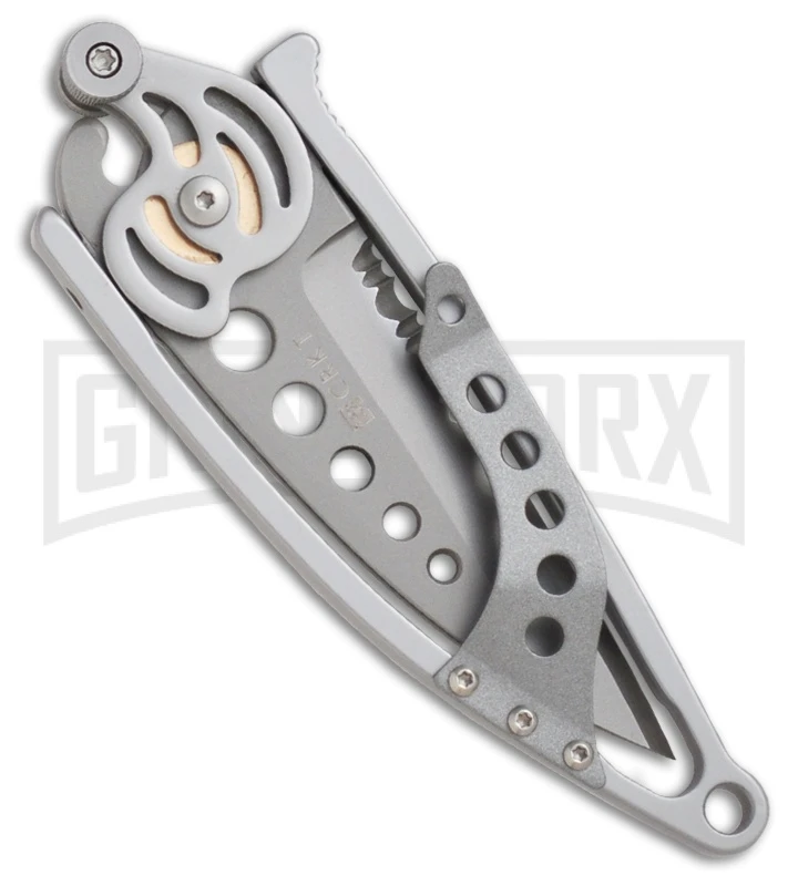 CRKT Van Hoy Snap Lock Folding Knife - Bead Blast Serr 2 CRKT Van Hoy Snap Lock Folding Knife - Bead Blast Serr - Image 2