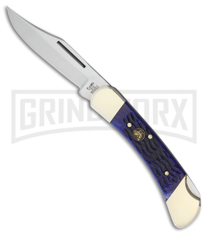 Frost Cutlery Hen & Rooster Spur Blue Bone Lockback Knife 1 Frost Cutlery Hen & Rooster Spur Blue Bone Lockback Knife