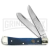 Frost Cutlery Hen & Rooster Trapper Blue Smooth Bone Pocket Knife