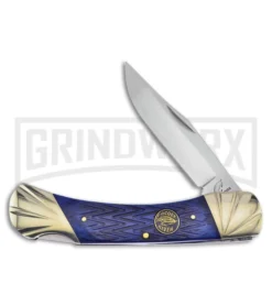 Frost Cutlery Ocoee River Rack Attack Blue Jigged Bone Lockback Knife