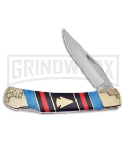 Frost Cutlery 3" Silverhorse Stone Arrowhead Stone Pocket Knife