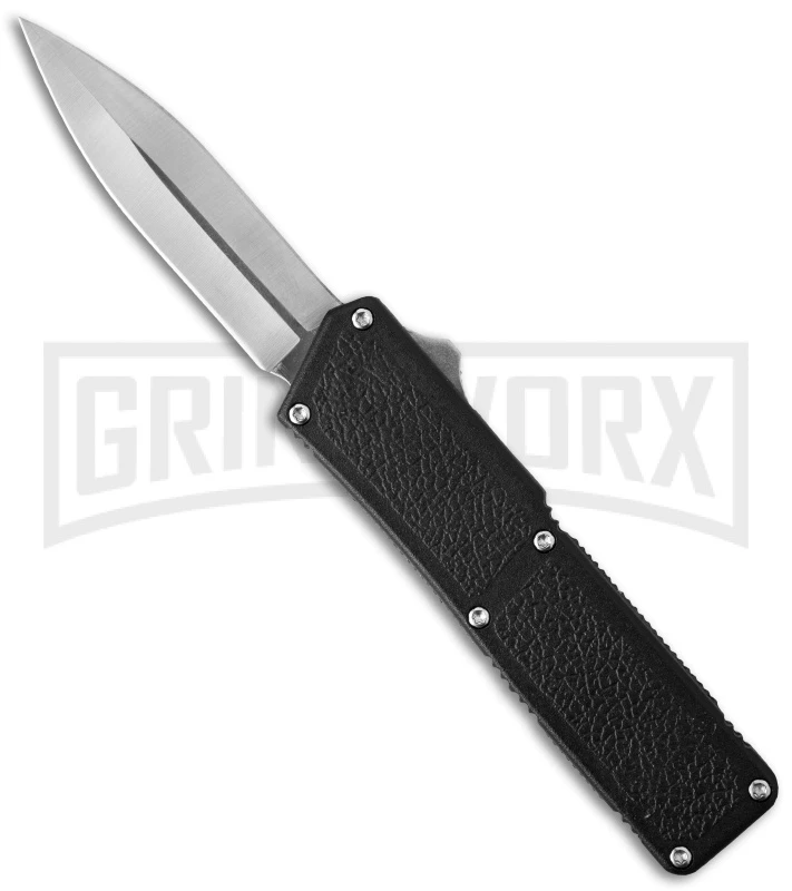 Lightning Black D/A OTF Automatic Knife - Satin Dagger 1 Lightning Black D/A OTF Automatic Knife - Satin Dagger