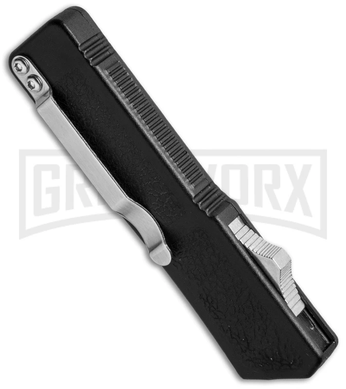 Lightning Black D/A OTF Automatic Knife - Satin Dagger 2 Lightning Black D/A OTF Automatic Knife - Satin Dagger - Image 2