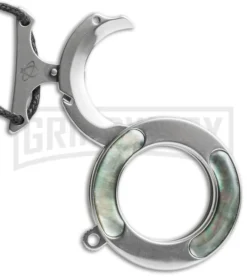 Mantis MK14pbp Vicious Circle Black Pearl Folding Neck Knife - Satin Plain