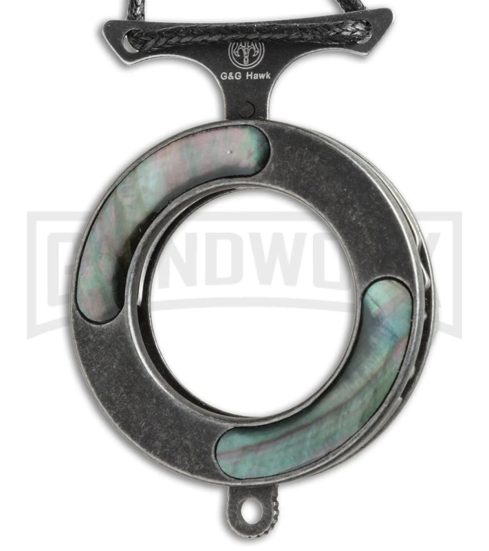 Mantis MK14swbp Vicious Circle Black Pearl Folding Neck Knife - Stonewash Plain 2 Mantis MK14swbp Vicious Circle Black Pearl Folding Neck Knife - Stonewash Plain - Image 2